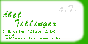 abel tillinger business card